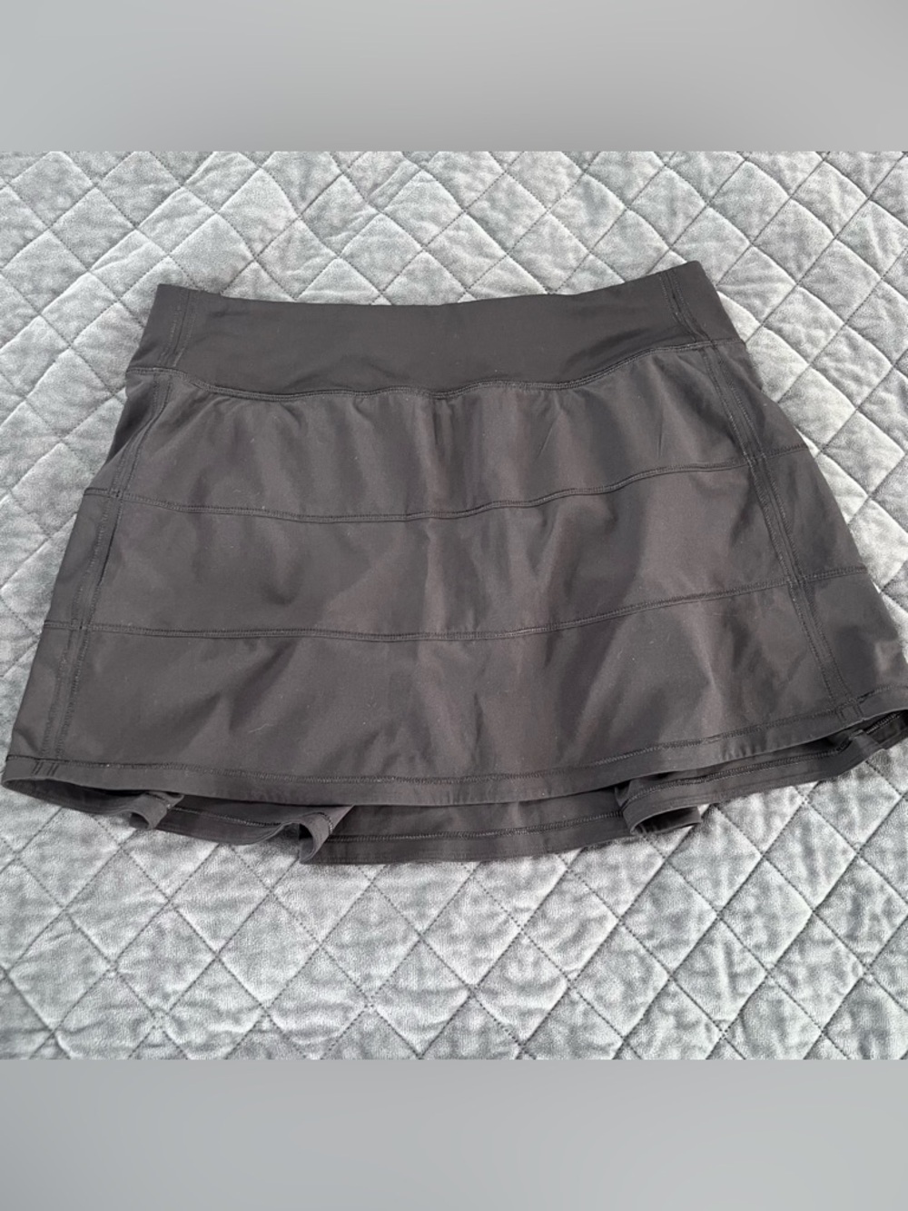 Lululemon Pace Rival Skirt Skort Women's 8 Tall Black Pleated Run FF